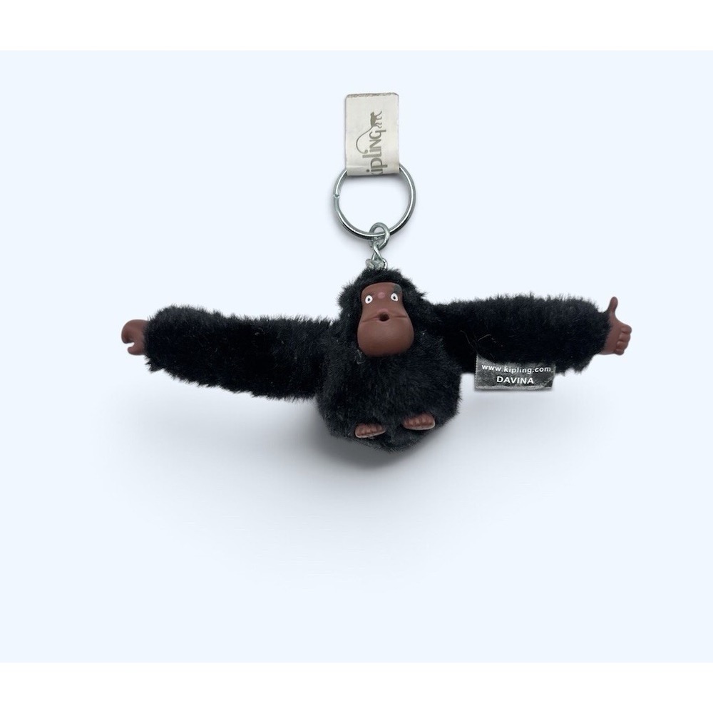 Kipling monkey keychain DAVINA BLACK MONKEY NEW!!